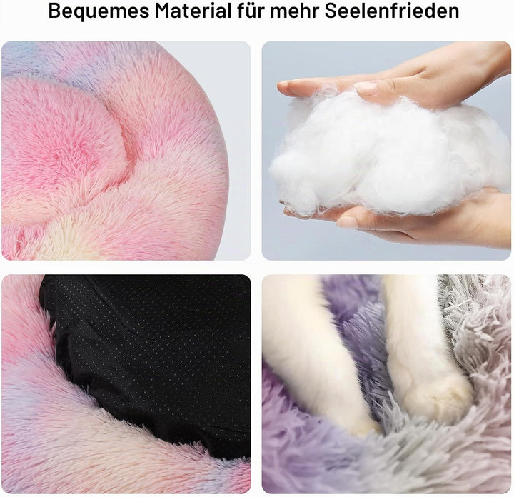 Nisrada Katzenbetten für Indoor-Katzen, 50cm, Hundebett für kleine Melium-grosse Hunde, waschbares,