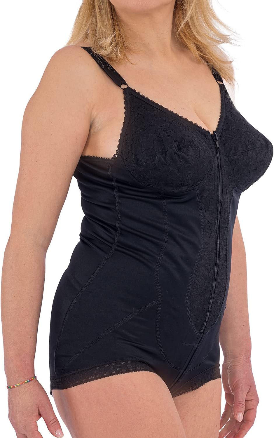 BODYPERFECT Body damen elegant Shapewear body damen Miederbody stark formend Made in Italy Beige S,