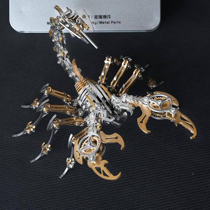 Bunte 3D-Metallpuzzles für Erwachsene, Skorpion, Metallmodellbausätze, DIY-Gebäude-Spielzeug, 3D-Met