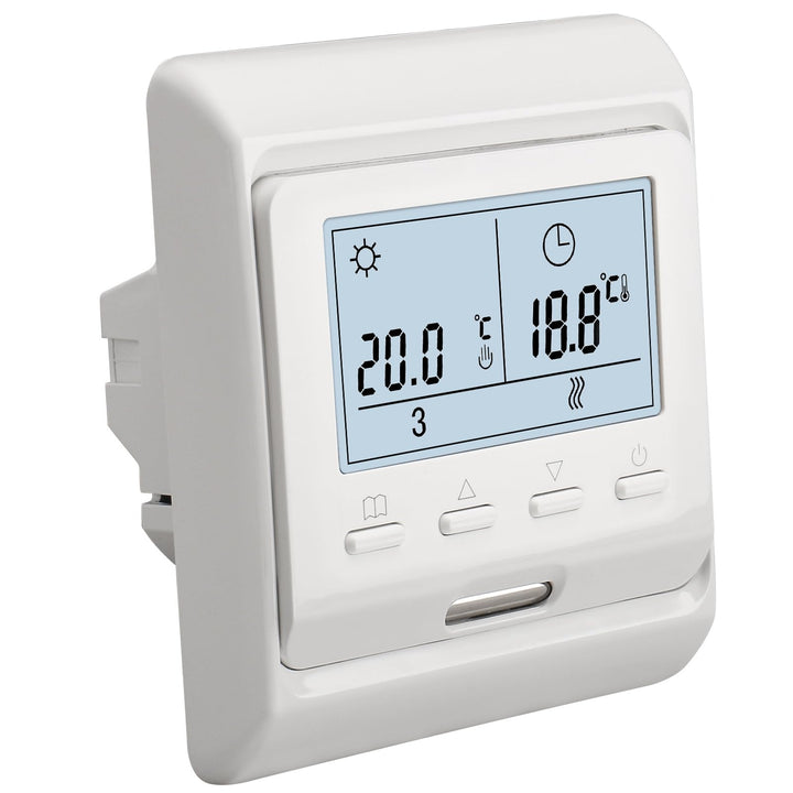 Wengart Elektro-Heizungsthermostat WG806, Ausgang 230V 16A, 7 Tage Programmierbar, Digitalanzeige, G
