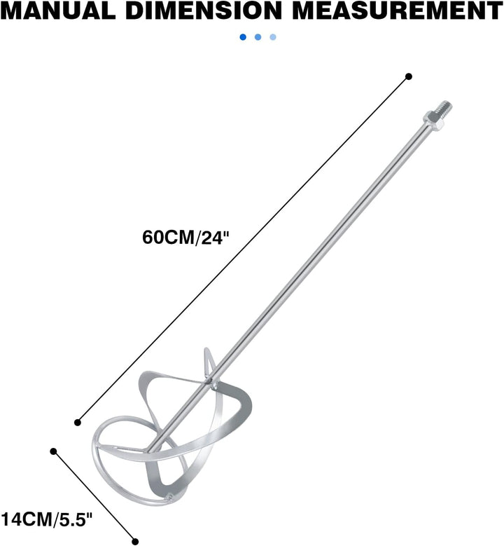 M14-140-600 Rührquirl für 2600 Watt Rührwerk (Farb-Mörtelrührer Betonrührer) - Grösse: 600mm×140mm,