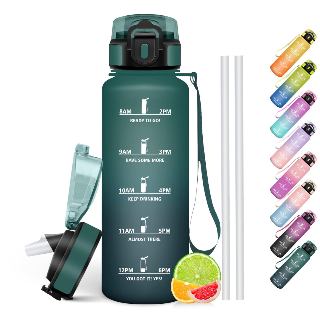 HoneyHolly Trinkflasche 1500ML, BPA-Frei, Trinkflasche Kohlensäure Geeignet, Wasserflasche Auslaufsi