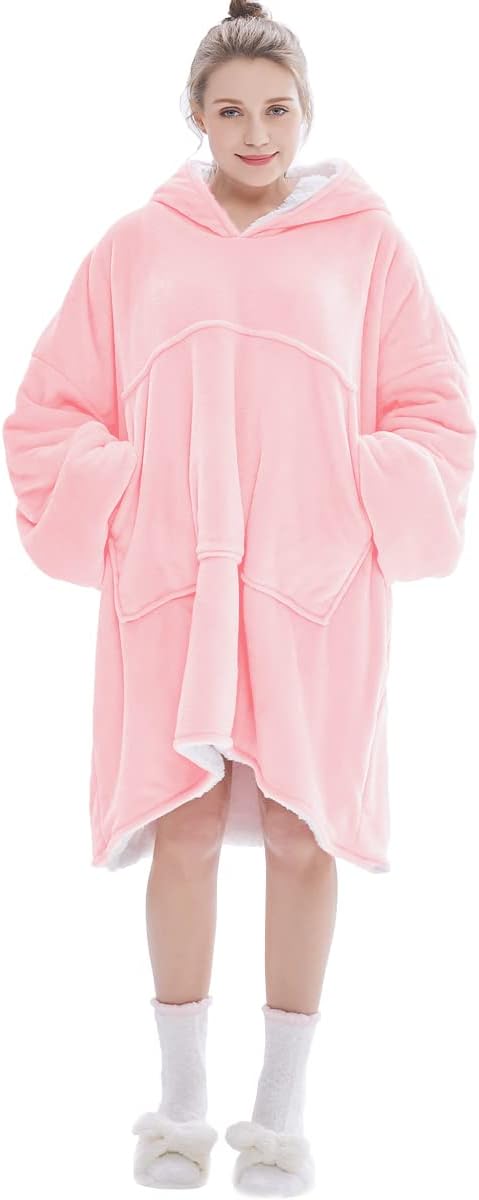 Übergrosse Hoodie Sweatshirt, Original Decke Sweatshirt, super weiche gemütliche warme komfortable R