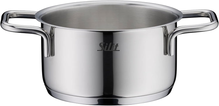 Silit Extra Cook Mini-Bratentopf 12 cm mit Glasdeckel, Innenskalierung, breiter Schüttrand, qualitat