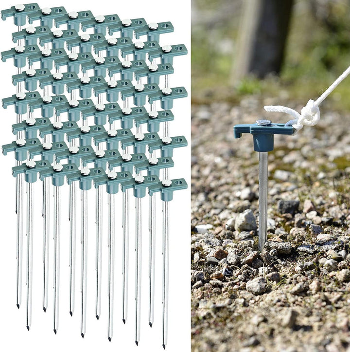 Semptec Urban Survival Technology Zelt-Haken: 48er-Set Felsbodenheringe für steinigen Untergrund, 25