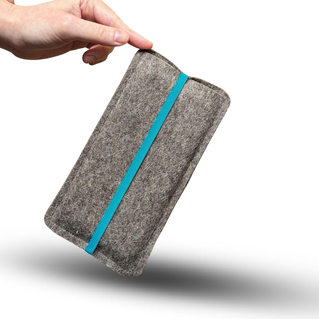 Handyhülle Filz mit Gummiband - massgeschneidert - Handytasche aus Wollfilz - passgenau für jedes Ha