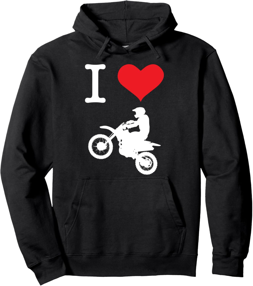MX Motocross Biker Dirt Bike - I Love Supercross Pullover Hoodie