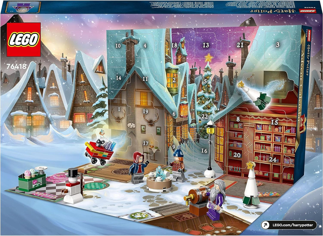 LEGO 76418 Harry Potter Adventskalender 2023, Weihnachtskalender mit 24 Geschenken inkl. 18 Hogsmead