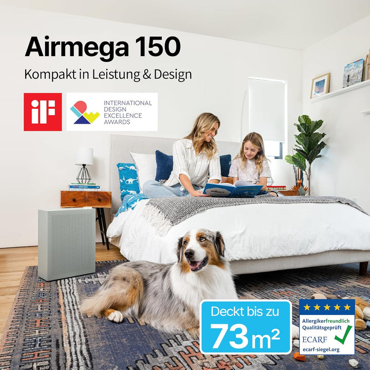 COWAY AIRMEGA 150 Luftreiniger bis zu 73 m², GreenHEPA™ Technologie, Entfernt 99,999% aller Partikel