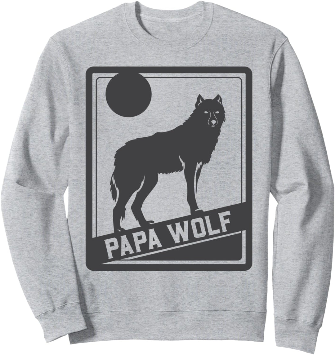 Wolf Pack Family Dad - Papa Wolf Sweatshirt