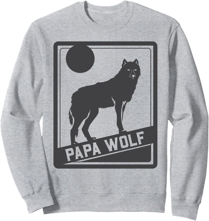 Wolf Pack Family Dad - Papa Wolf Sweatshirt