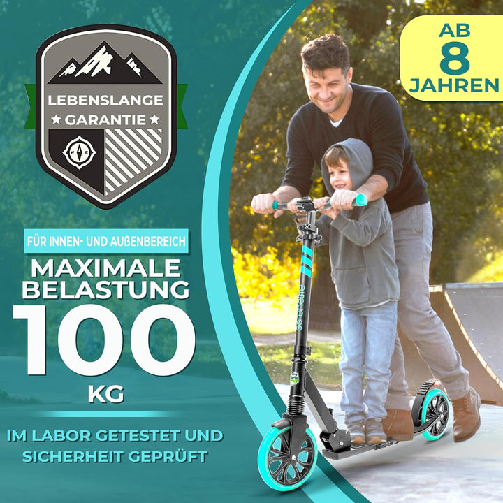 SereneLife Roller für Kinder & Erwachsene, Unisex-Tretroller, Cityroller, klappbar & höhenverstellba