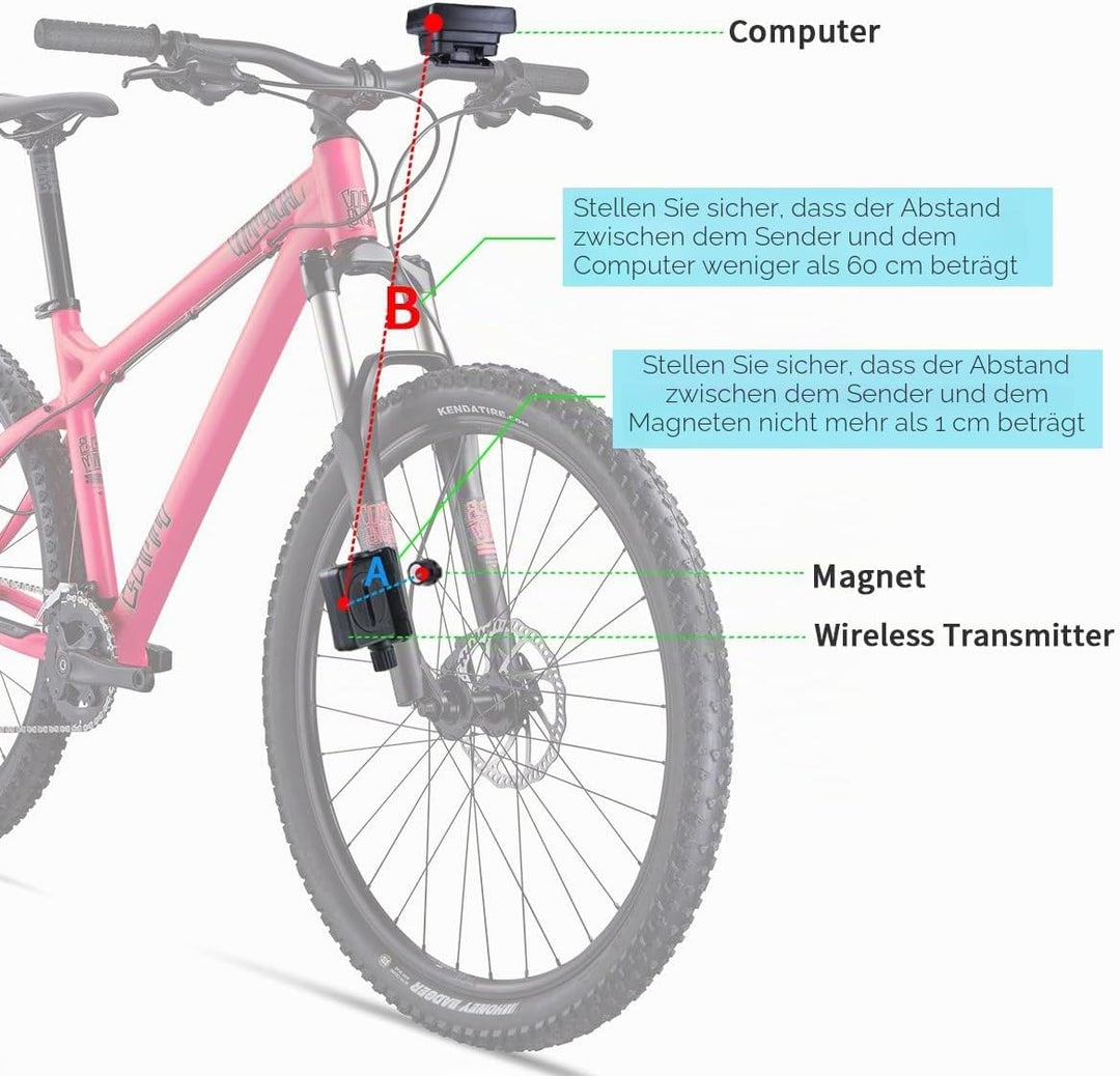Risepro Kabelloser Fahrradcomputer, wasserdicht, Multifunktions-Fahrradcomputer mit hintergrundbeleu