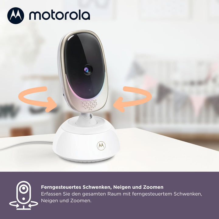 Motorola Nursery Babyphone mit Kamera - Baby Monitor VM85 Connect - Überwachungskamera Innen mit Far