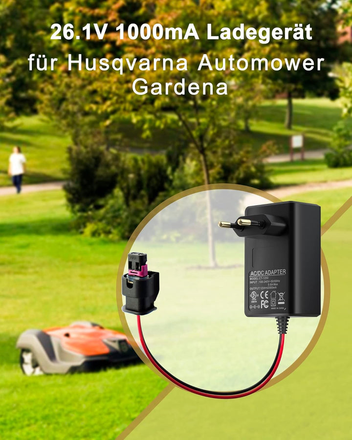 21.6V 1A DC Ladegerät kompatibel mit Husqvarna Automower Robotic Rasenmäher Gardena R38Li,R40Li,R45L