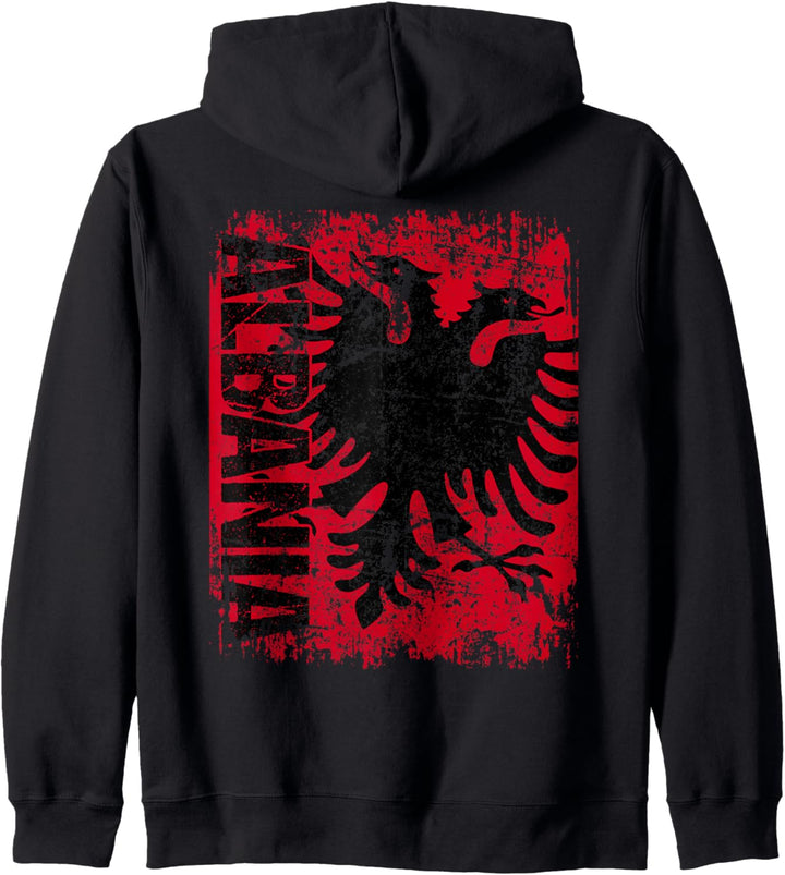ALBANIEN Flagge | Damen Herren Kinder ALBANIA Kapuzenjacke