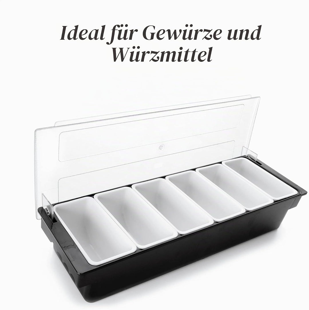 Lacor 61136 Gewürzkasten 6-teilig x 450 ml mit Deckel