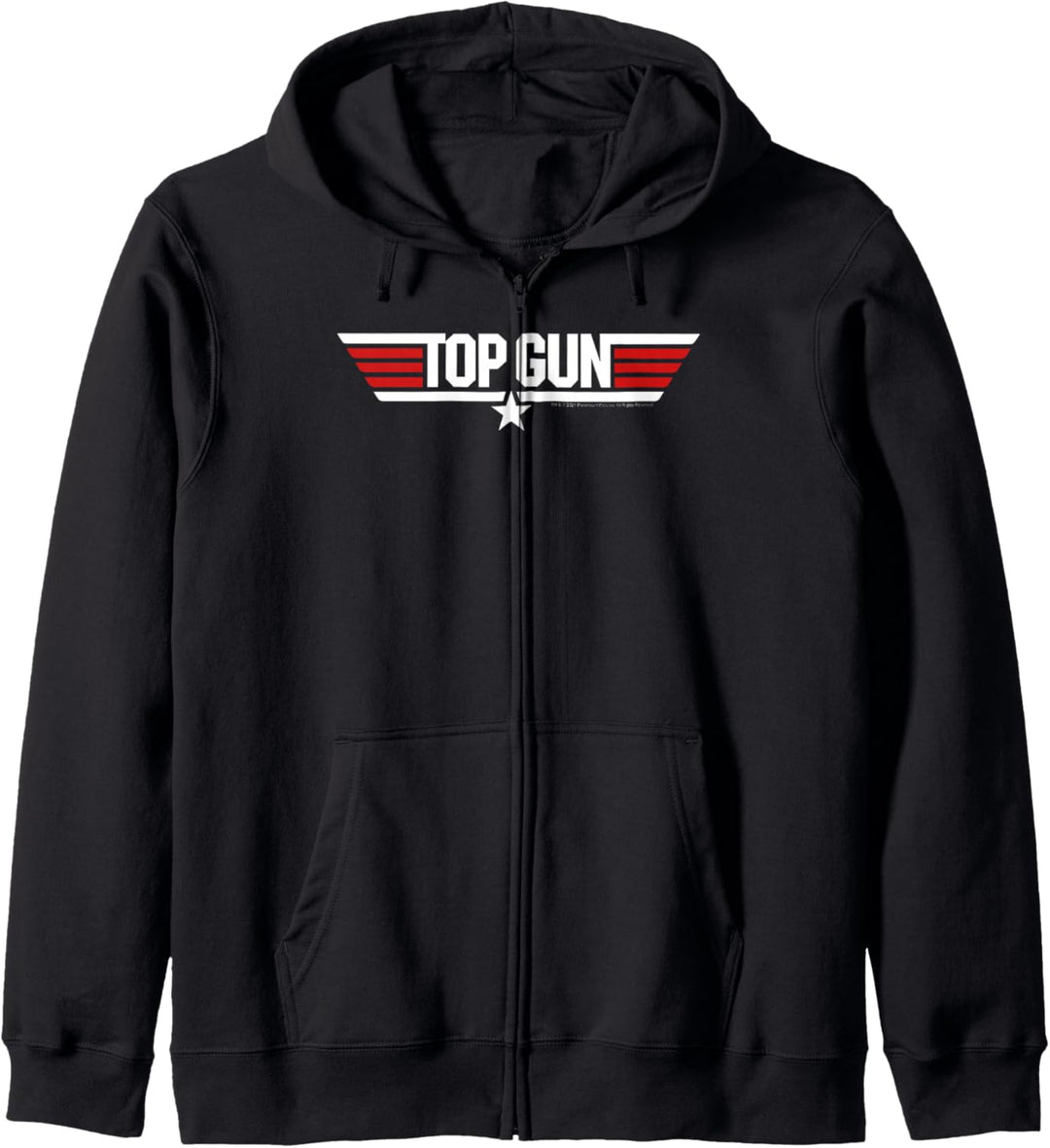 Top Gun Klassisches Weisses Logo Kapuzenjacke
