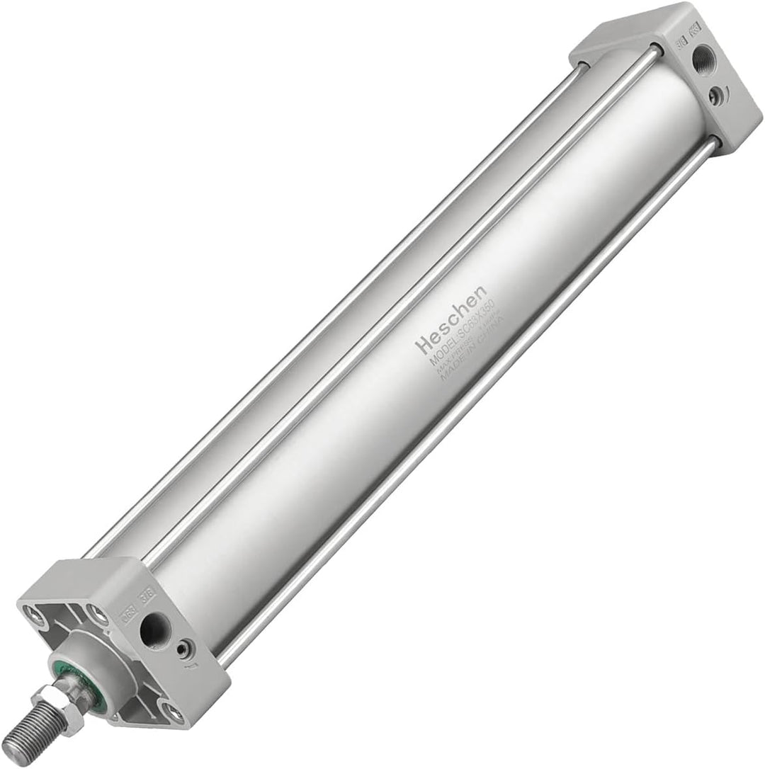 Heschen Pneumatischer Standard-Luftdruckzylinder, SC 63-350, PT3/8 Anschluss, 63mm Bohrung, 350mm Hu