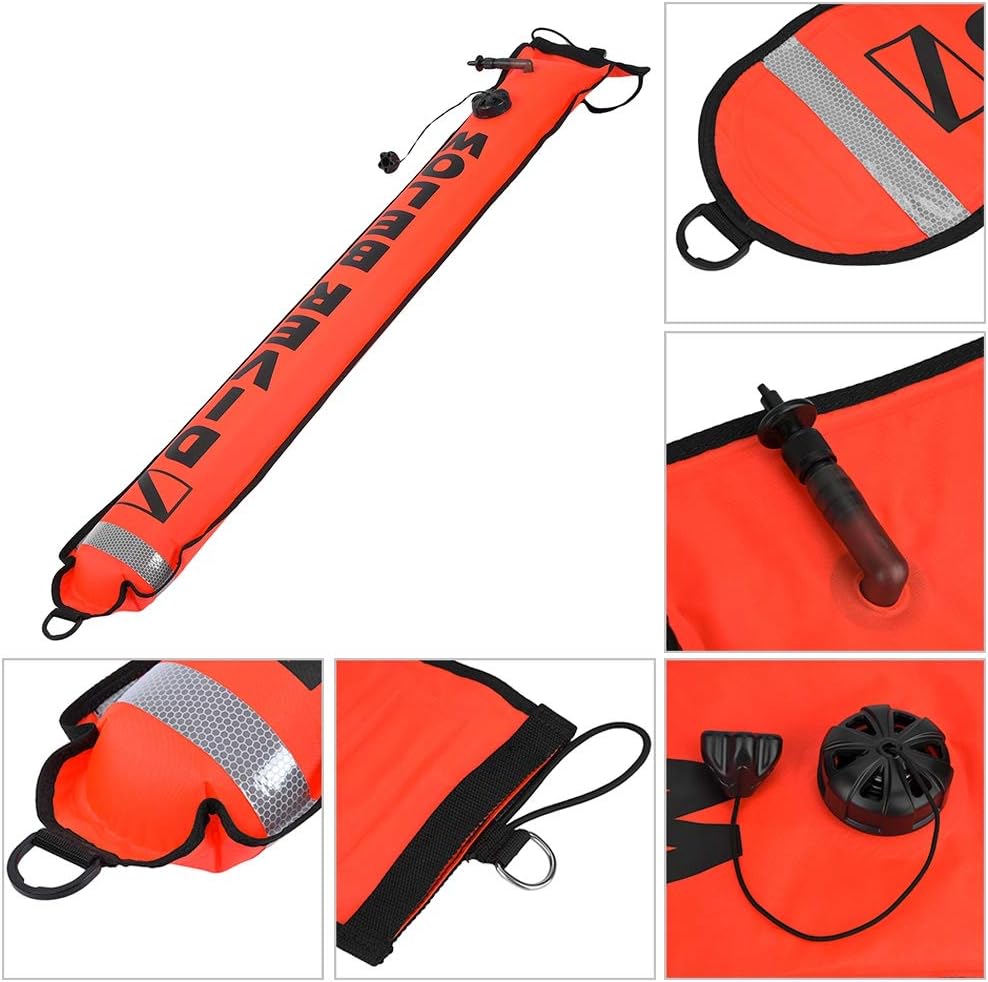 Tbest Tauchboje Diving Signalboje Dekoboje Hohe Sichtbarkeit Boje Aufblasbares schwimmboje Markierun
