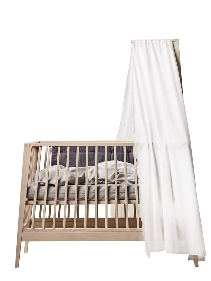 Leander Himmelgestell - Buche für Linea Babybett und Luna Babybett + Himmel in der Farbe weiss (OHNE