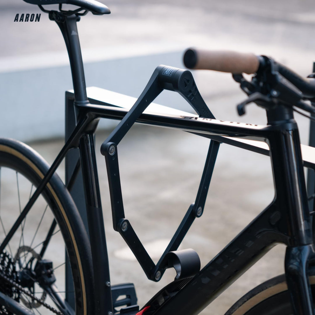 AARON Premium Fahrradschloss - sicheres Faltschloss Stufe 18, patentiertes Hochsicherheitsschloss mi