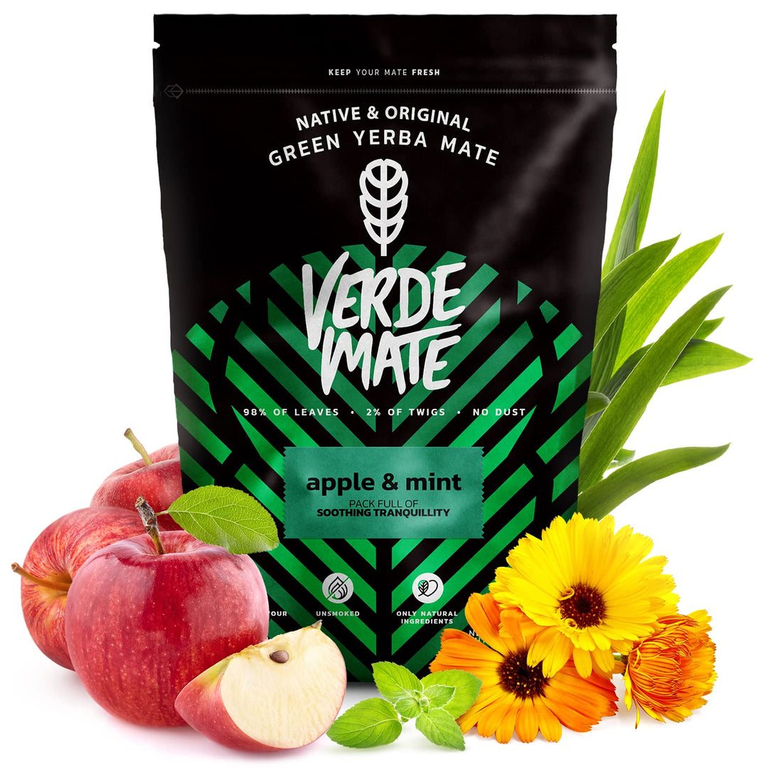 Mate Tee Verde Mate Set 1,5kg - Brasilien Yerba Mate - 5mm Grobe Blätter - Luftgetrocknet, Staubarm