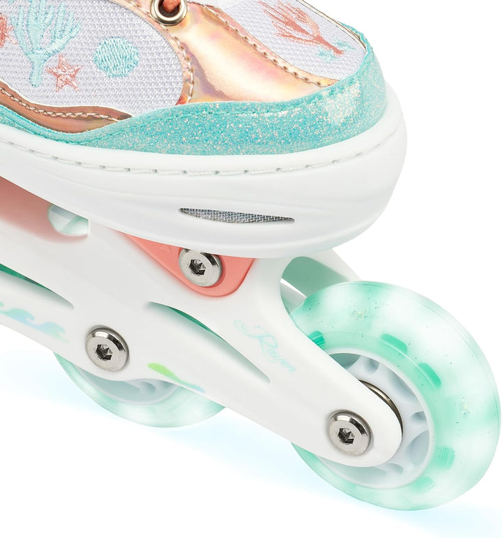RAVEN 4in1 Inline Skates Triskates Rollschuhe Schlittschuhe Inliner für Kinder Mädchen verstellbar 3