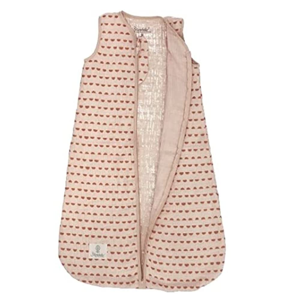 Sterntaler Baby Mädchen Schlafsack Baby Musselin Schlafsack Stay True to Nature - Babyschlafsack, Pu