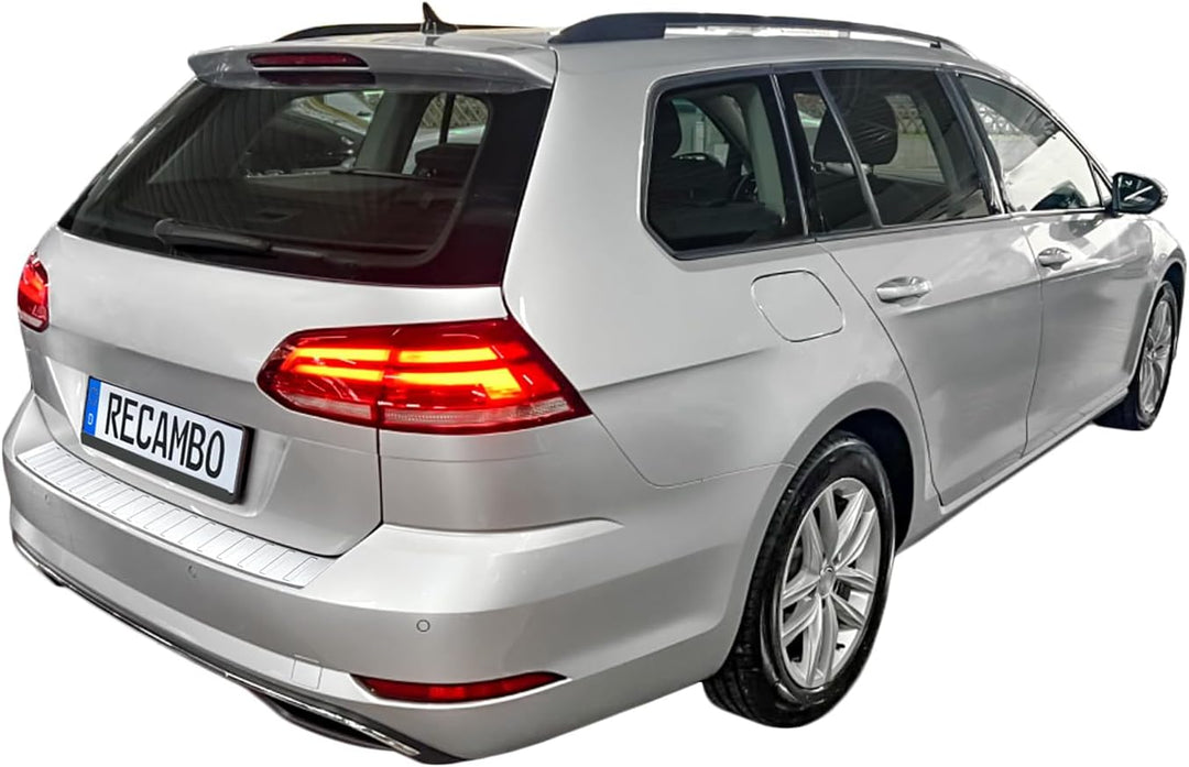 RECAMBO Ladekantenschutz Edelstahl kompatibel für VW Golf 7 Variant | 2017-2020 - matt gebürstet mit