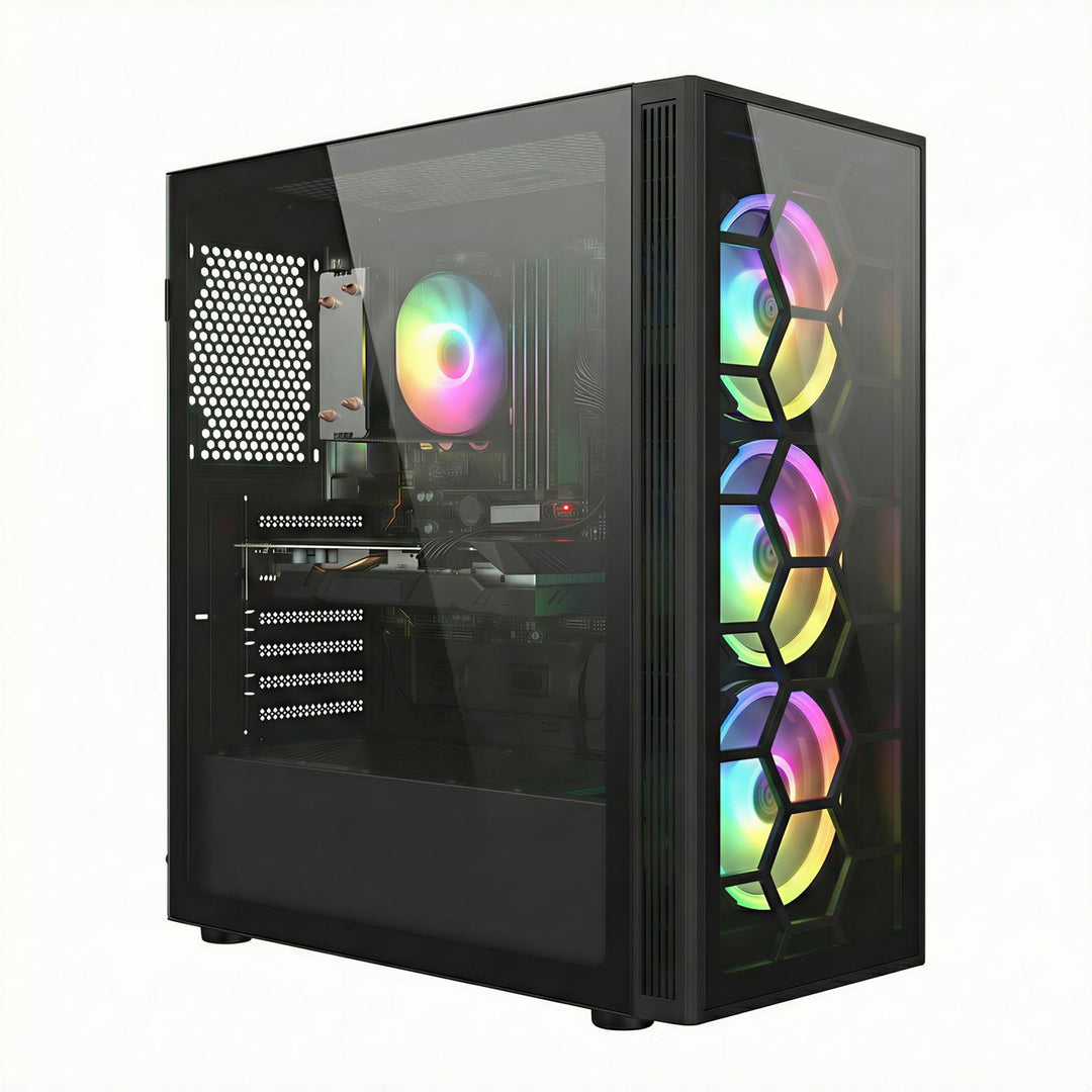 STGsivir Gaming PC, GeForce RTX 2060 Super 8GB GDDR6,Ryzen 5 5500 bis zu 4.2 Ghz,32G DDR4,1TB SSD,WL