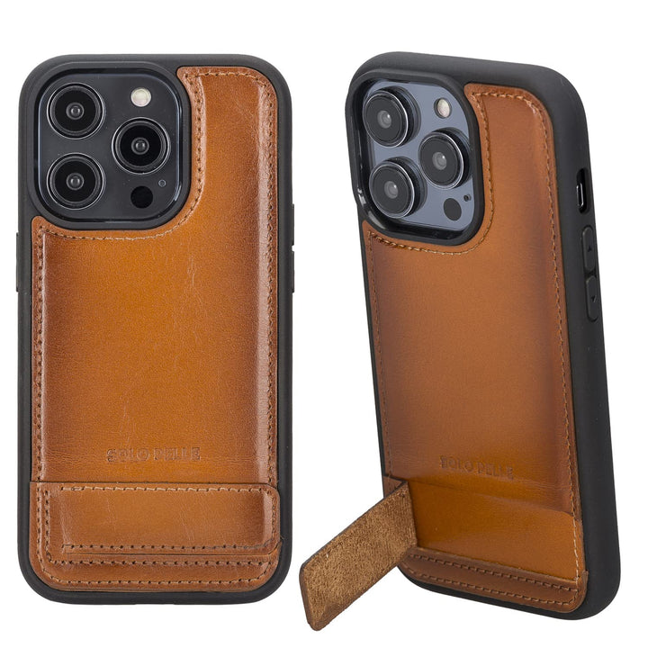 Solo Pelle Lederhülle für das iPhone 14 Pro in 6.1 Zoll Case Leder Hülle Ledertasche Backcover aus e
