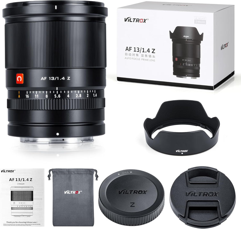 VILTROX 13mm F1.4 Z-Mount Weitwinkel Objektiv APS-C Autofocus für Nikon Z Mount Z50 Z30 Z6II Z7II Z6