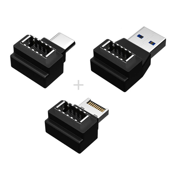 Xiwai 3 x USB 3.1 Frontplattenleiste, Buchse Typ E auf Stecker Typ-A & Typ-C USB-C Motherboard-Verlä