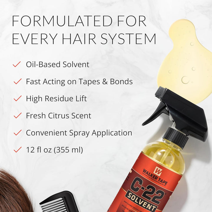 C 22 Adhesive Solvent. Oil base 12 oz. spray glue wig cleaner by Unknown