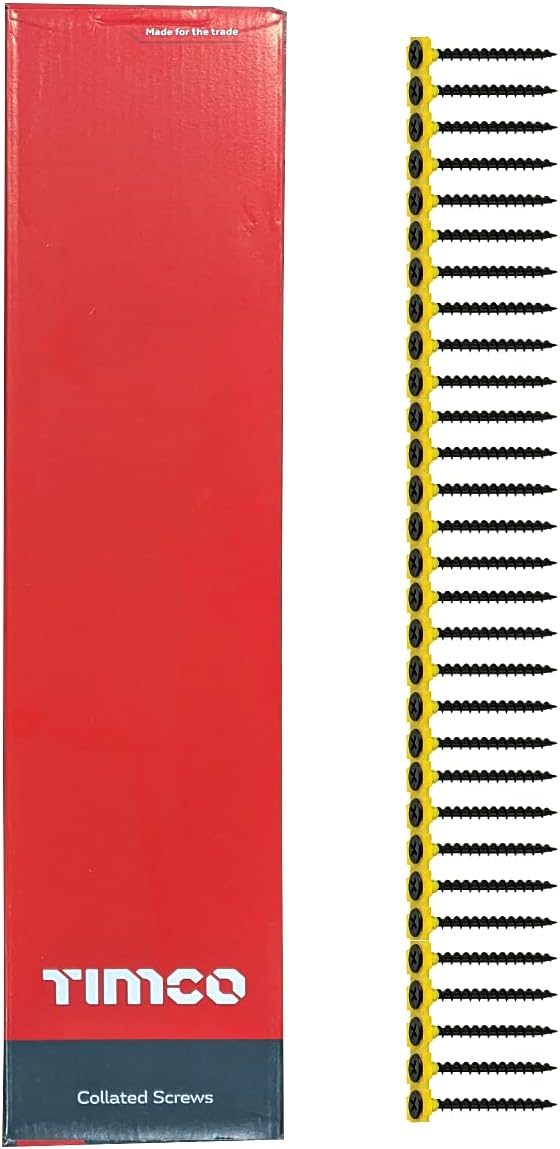 Bryson 10632 magazinierte Schnellbauschraube Streifen, schwarz Finish, 35 mm L (1000 Stück) 3.5x35,