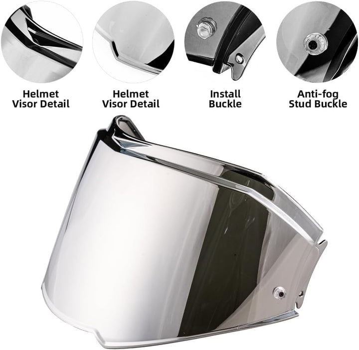 Helmvisier für FF900 Valiant II,Motorradhelm Visier,Motorrad Wind Schild Helm Objektiv Visier,Vollge