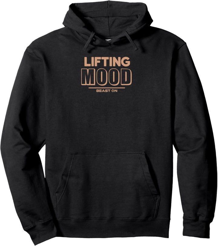 Lifting Mood Beige Training Gym Fitness Motivation Sprüche Pullover Hoodie