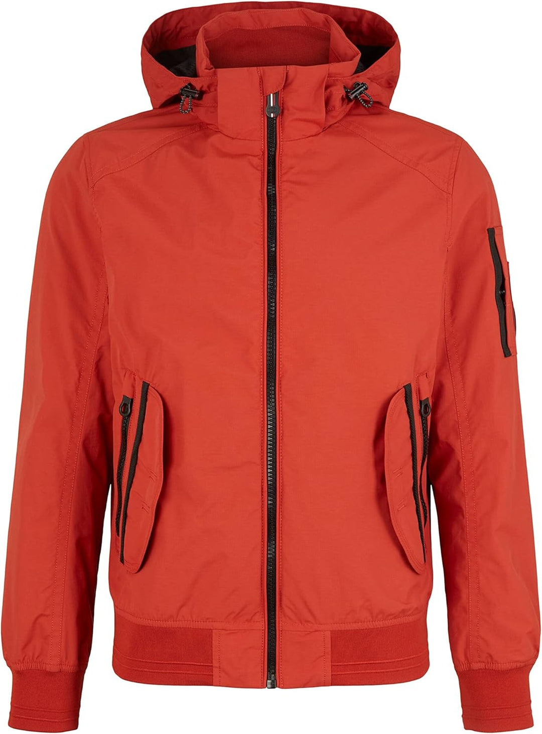 TOM TAILOR Herren Bomber-Jacke mit abnehmbarer Kapuze M 13722 - Rooibos Orange, M 13722 - Rooibos Or