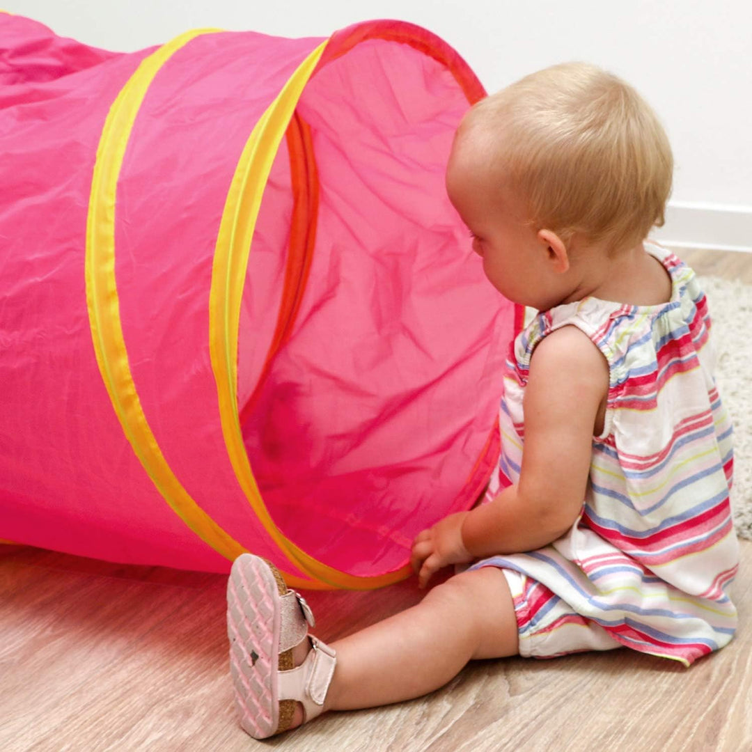 LittleTom Spieltunnel für Kinder - 180x46 Activity Spieltunnel Baby Turnen - Parcours Tunnel Spielze