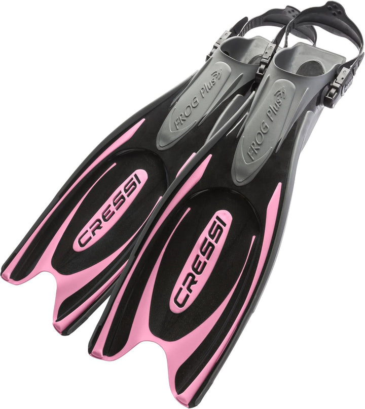 Cressi Frog Plus Tauchflossen Erwachsene XS/S - 36/39 Schwarz/Rosa, XS/S - 36/39 Schwarz/Rosa