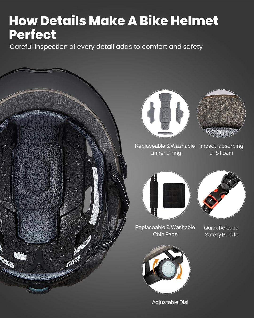 ILM Fahrradhelm mit Visier und LED Licht Mountain&Road Fahrradhelme für Damen und Herren Fahrradhelm