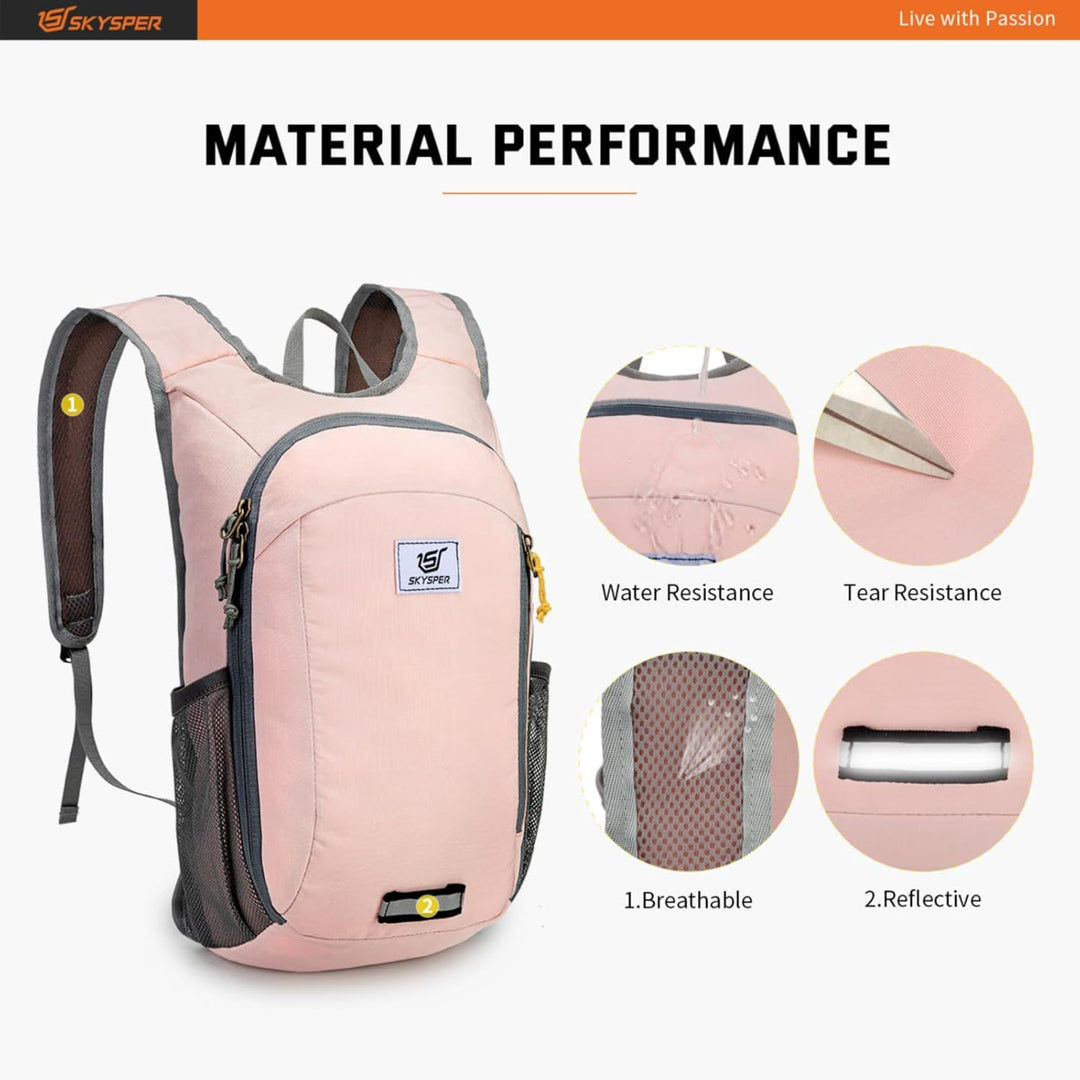 SKYSPER 10L/15L/20L Faltbarer Rucksack Ultraleicht Tagesrucksack Wasserfest Daypack Reiserucksack Wa