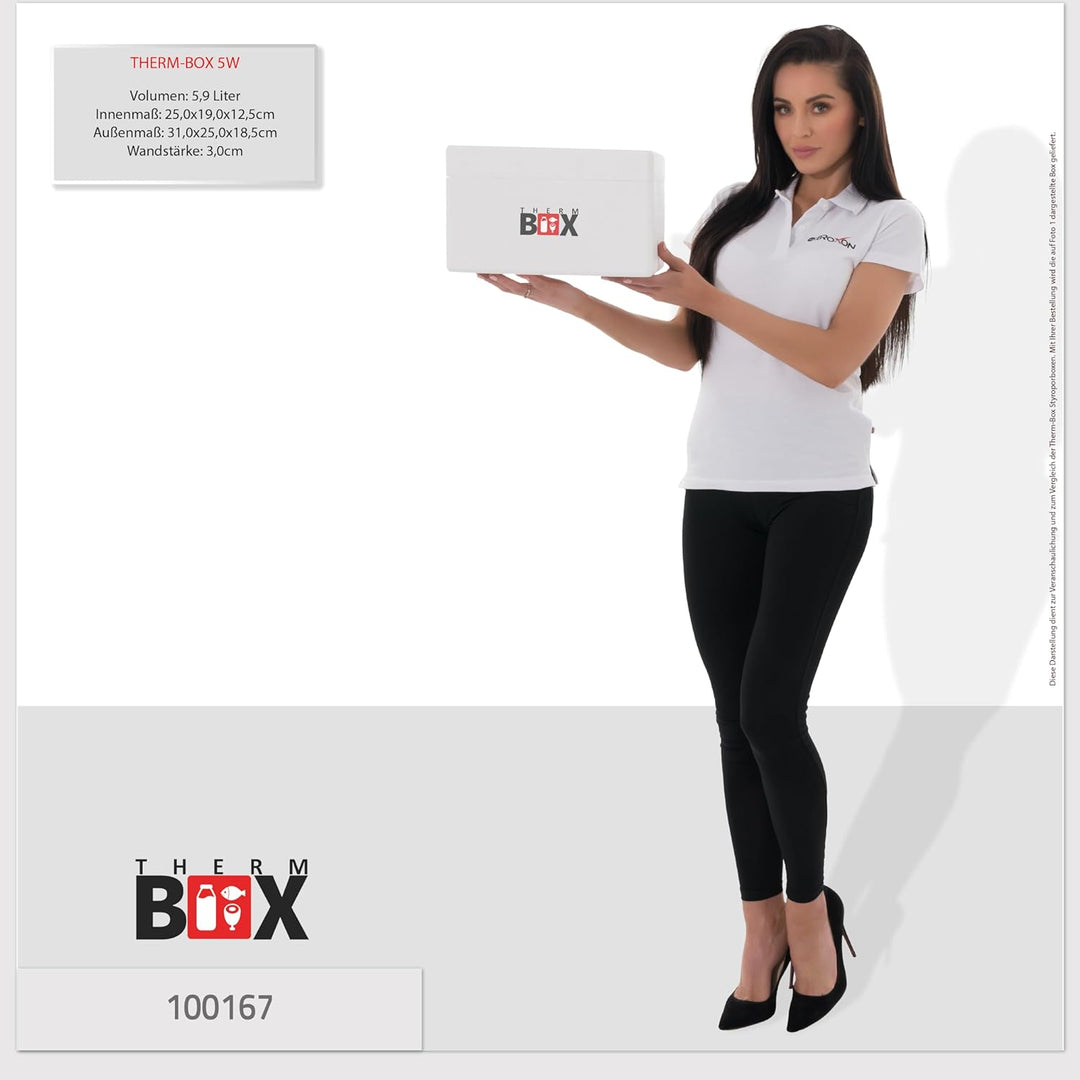 THERM BOX Styroporbox Verschiedene Grössen Volumen 1L bis 19L Isolierbox Thermobox Kühlbox Warmhalte