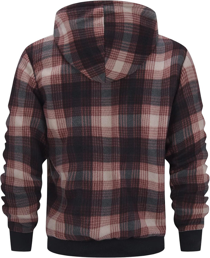 igeekwell Winterjacke Herren Kapuzenpullover mit Kapuze Fleecejacke für Männer Casual Kapuzenjacke B