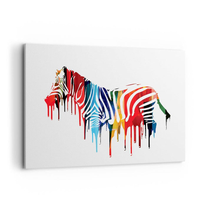 Bilder auf Leinwand 100x70cm Leinwandbild Zebra Detail digital wild Gross Wanddeko Bild Schlafzimmer