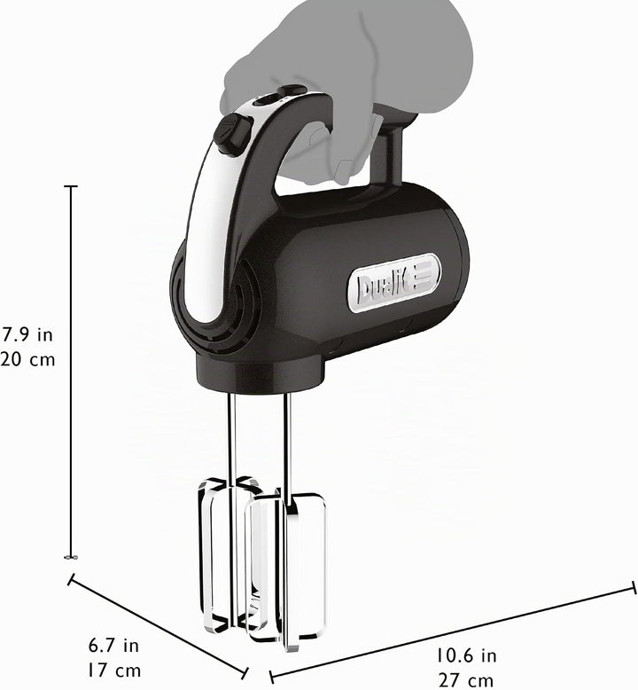 Dualit Handrührer - Schwarz, 400W, 4 Stufen, Einziehbares Kabel - Rührgerät Küche Ideal zum Backen m
