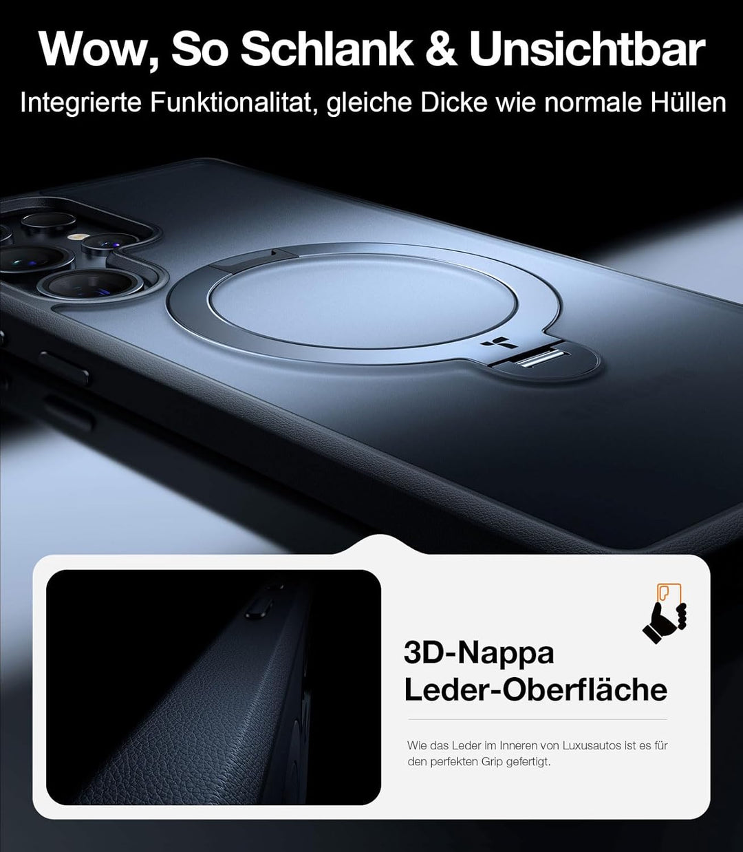 TORRAS Ostand Q3 Spin für Samsung Galaxy S25 Ultra Hülle (360° Magnetischer Robust Standring) TOP Mi