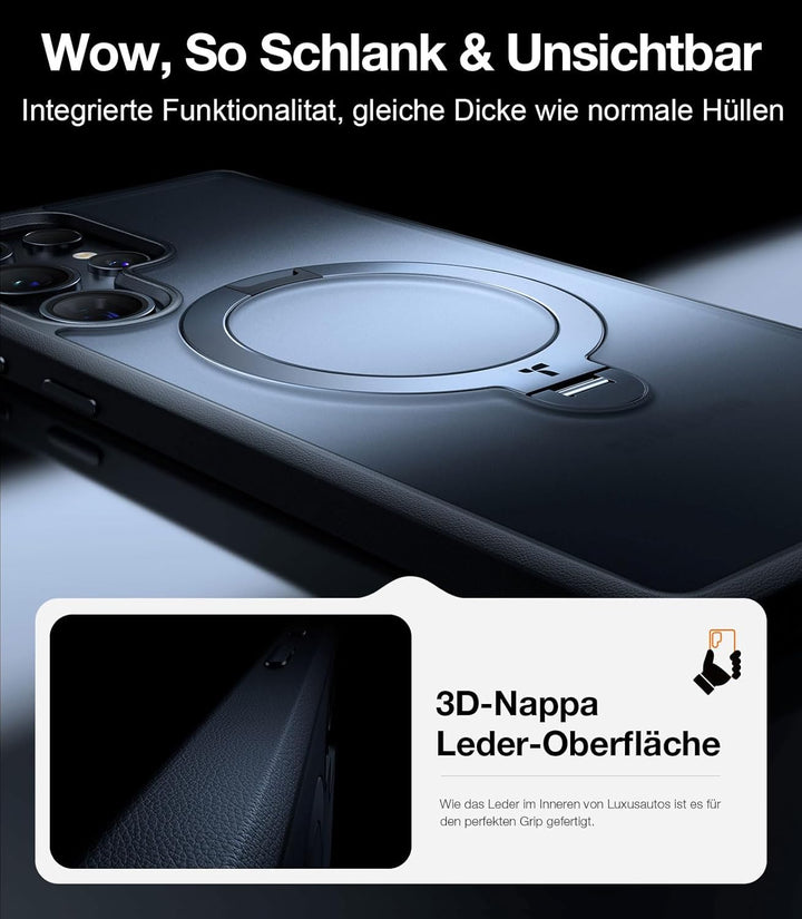 TORRAS Ostand Q3 Spin für Samsung Galaxy S25 Ultra Hülle (360° Magnetischer Robust Standring) TOP Mi