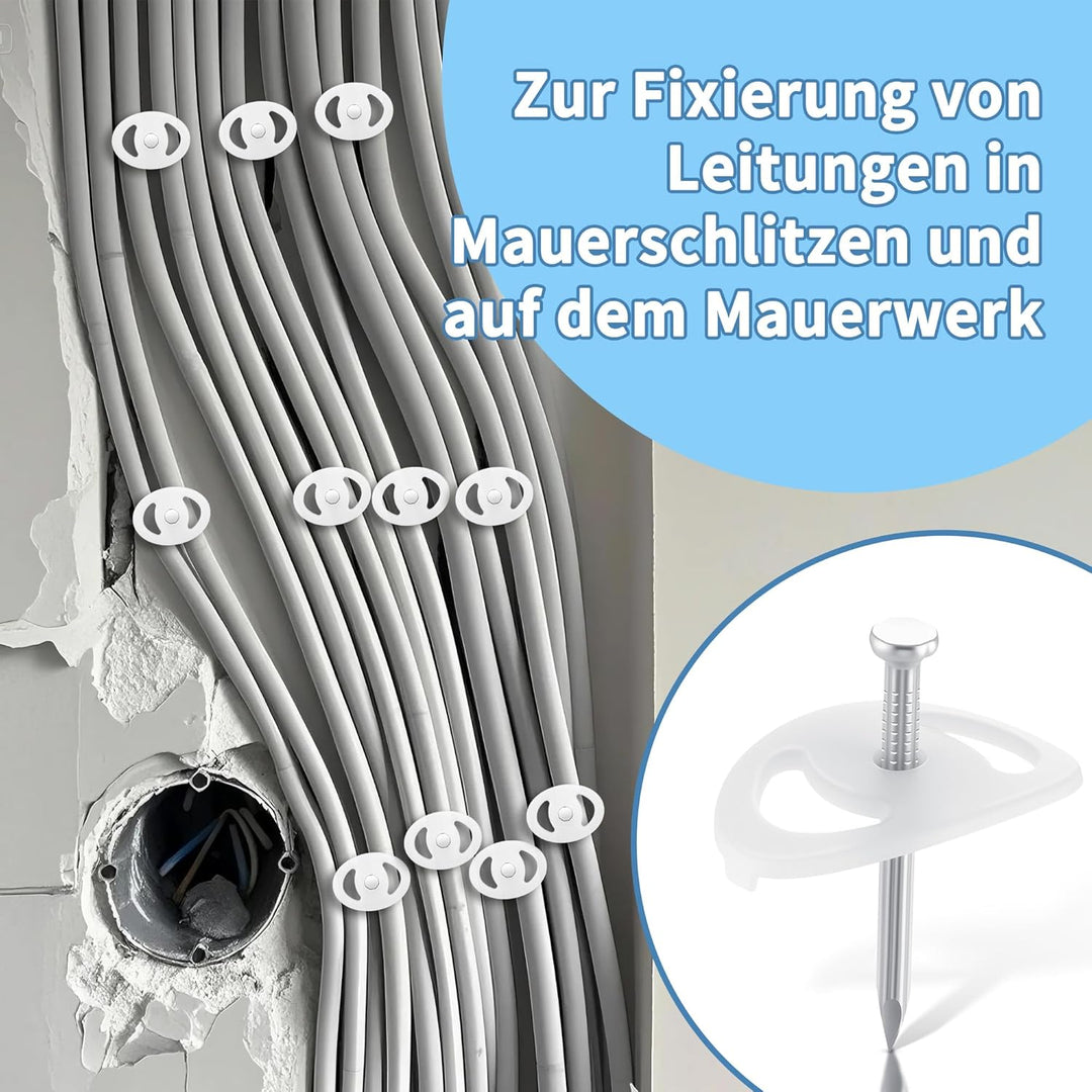 Enhon 150 Stück Nagelscheiben mit Montagenagel, 75 Stück 3,2 x 40mm und 75 Stück 3,5 x 50mm Montagen